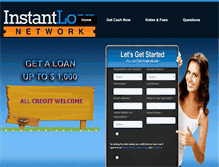 Tablet Screenshot of instantloannetwork.com